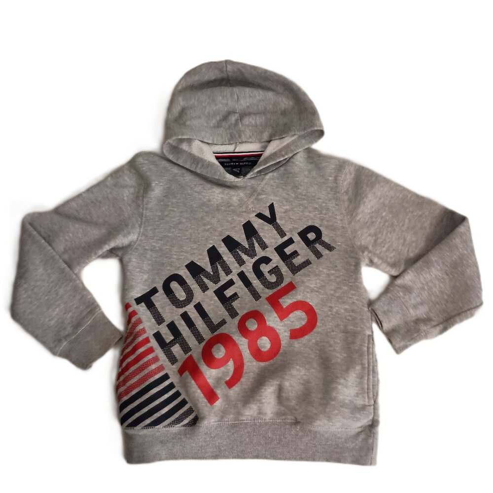Tommy Hilfiger Boys Gray Hoodie Sweatshirt Size Medium 12/14